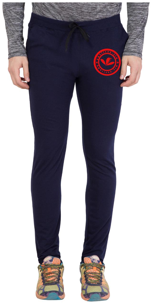 

American-Elm Men s Navy Blue Cotton Printed Trackpant
