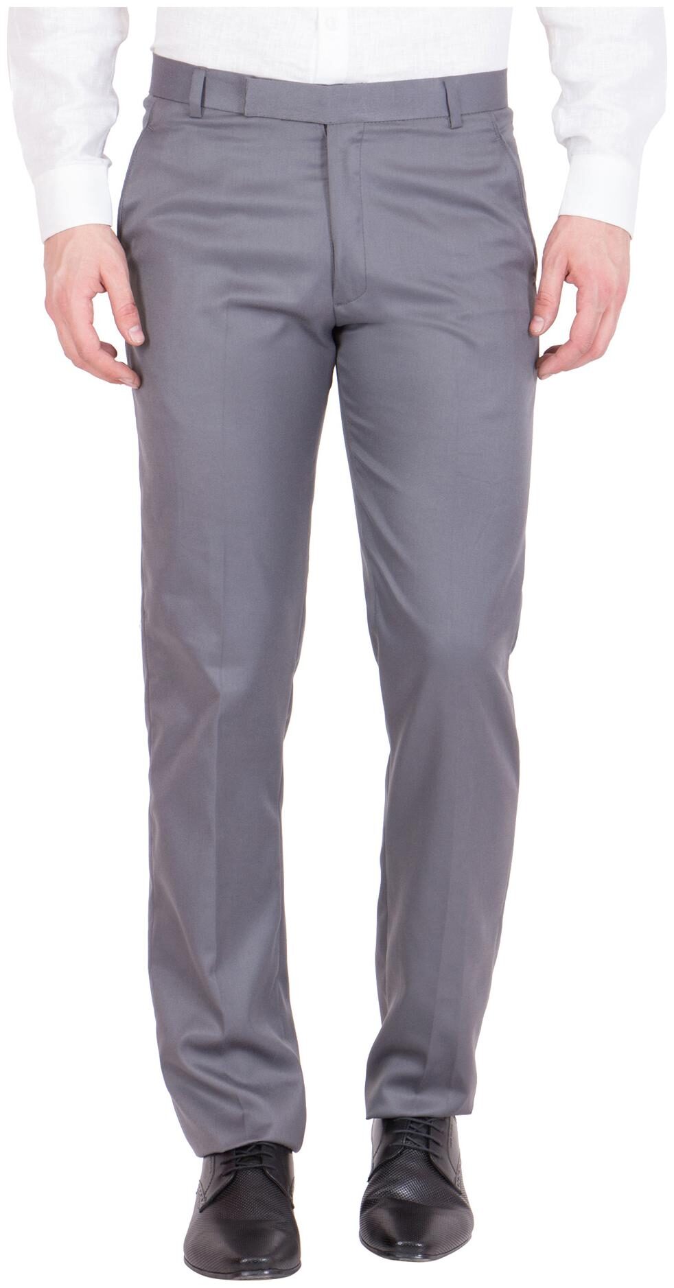 

American-Elm Men Solid Slim Fit Formal Trouser - Grey