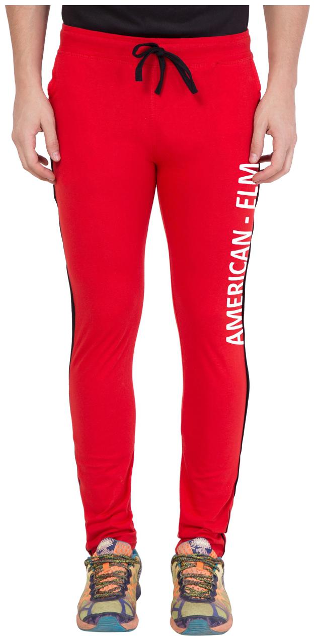 

American-Elm Men s Red Printed Jogger