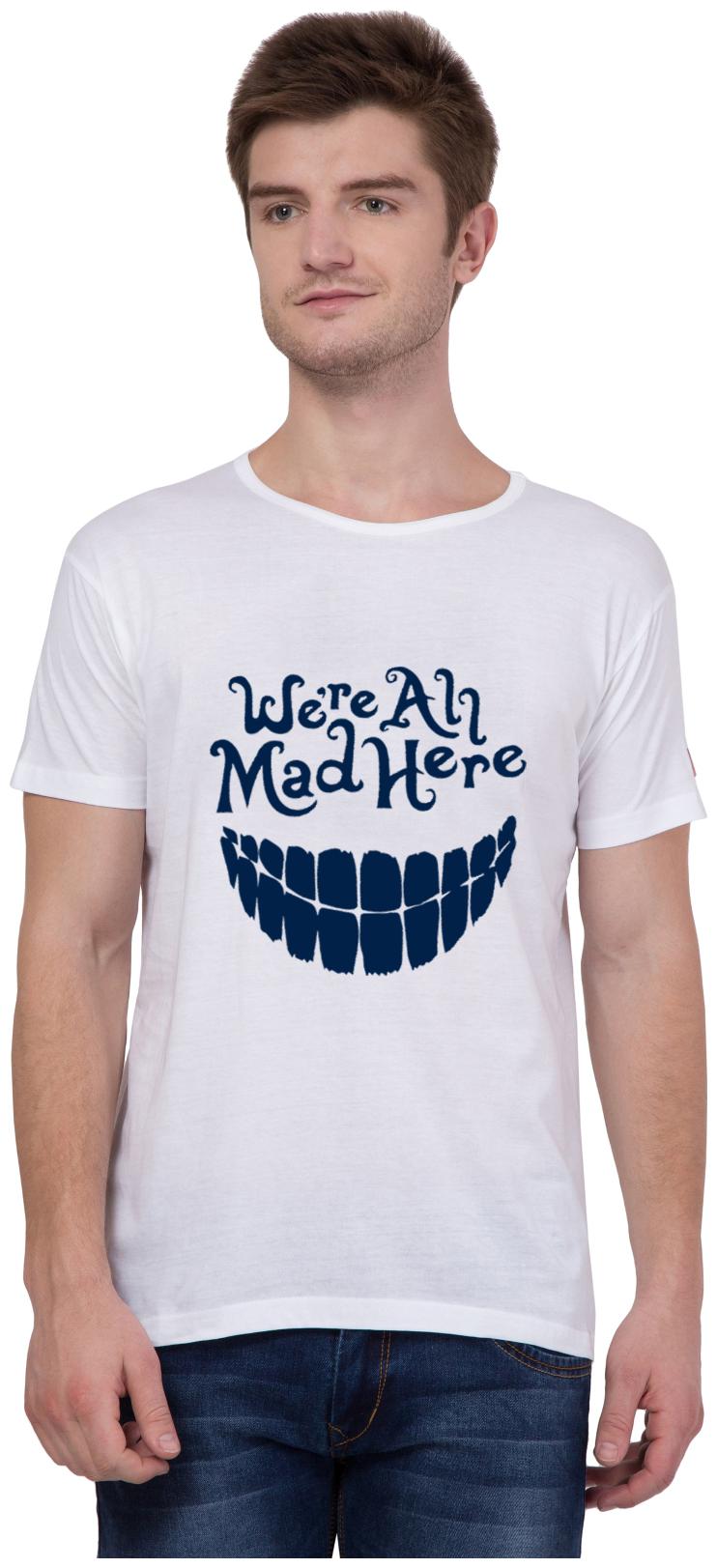 

American-Elm Men White Slim fit Cotton Round neck T-Shirt - Pack Of 1