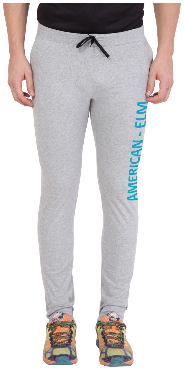 

American-Elm Men s Grey Cotton Printed Trackpant