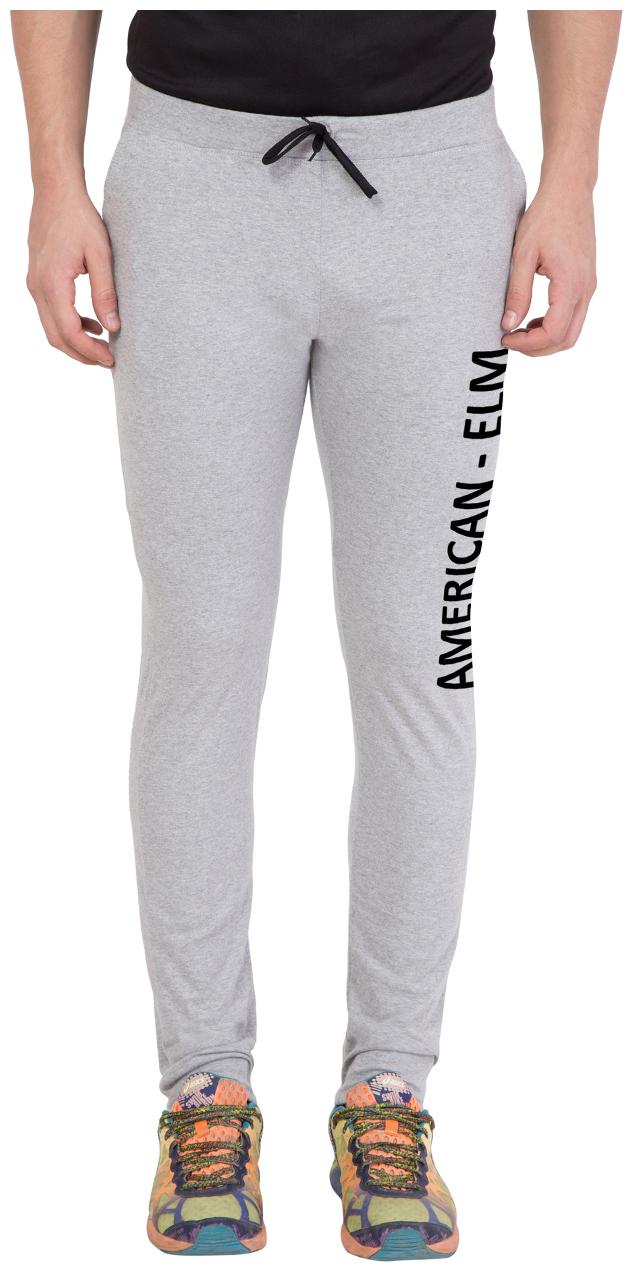

American-Elm Men s Grey Printed Slim fir Trackpant