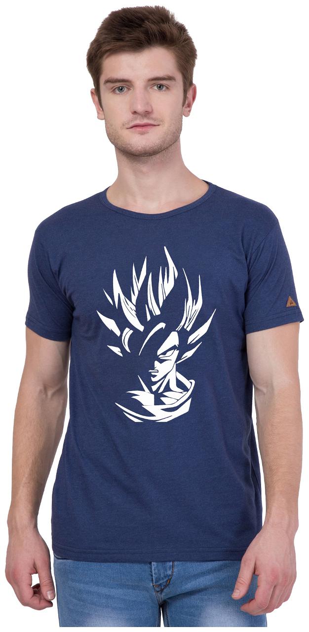 

American-Elm Men Blue Slim fit Cotton Round neck T-Shirt - Pack Of 1