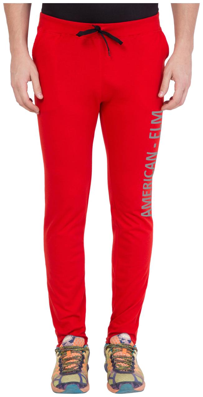 

American-Elm Men s Red Cotton Printed Trackpant