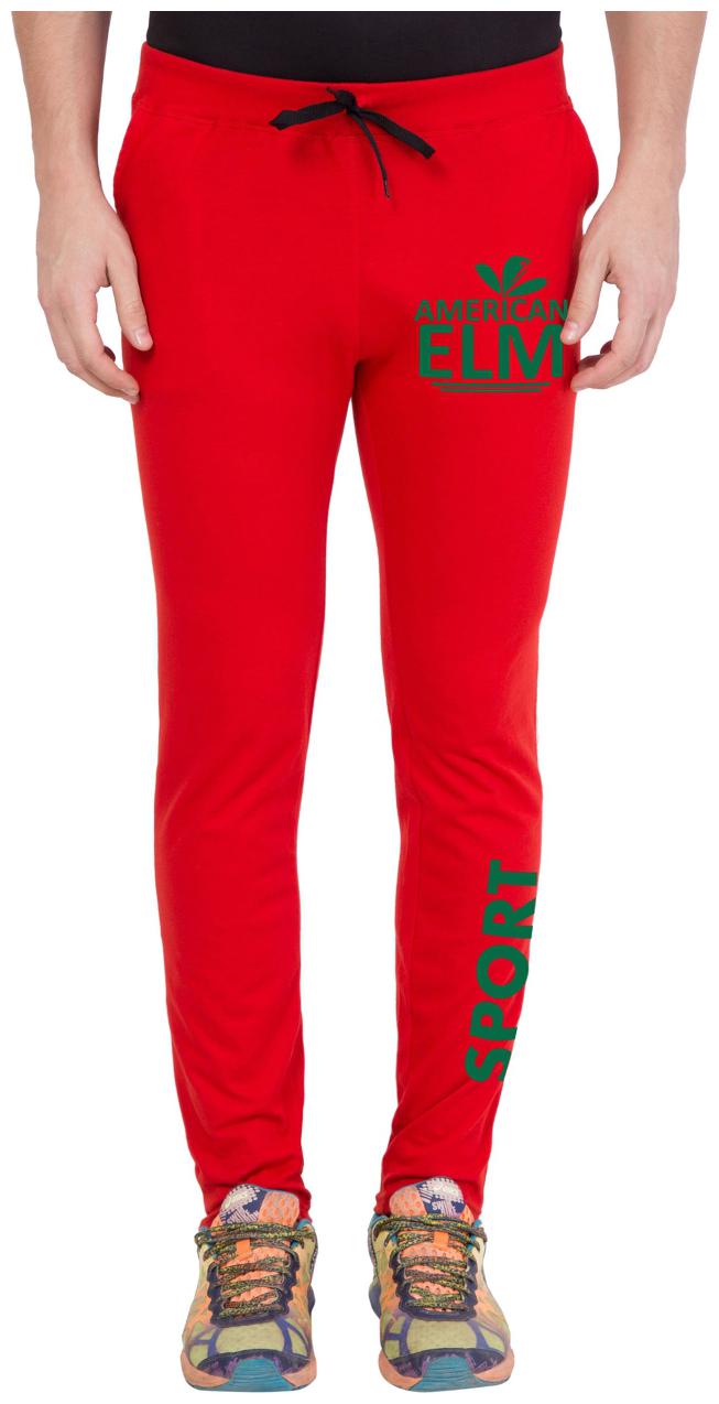 

American-Elm Red Stylish Printed Trackpant for Men
