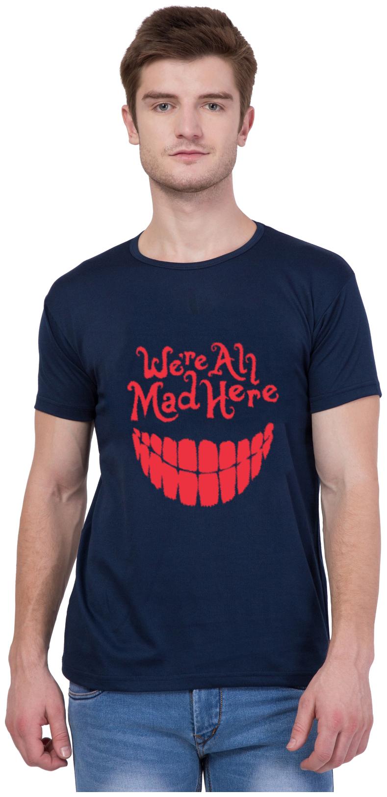 

American-Elm Men Blue Slim fit Cotton Round neck T-Shirt - Pack Of 1