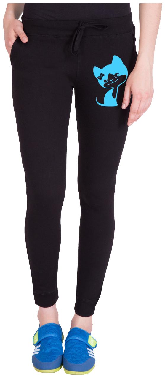 

American-Elm Women Regular fit Cotton Printed Track pants - Black