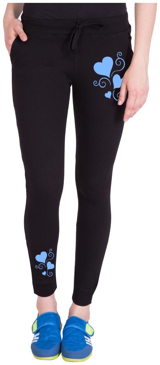 

American-Elm Women Regular fit Cotton Solid Track pants - Black