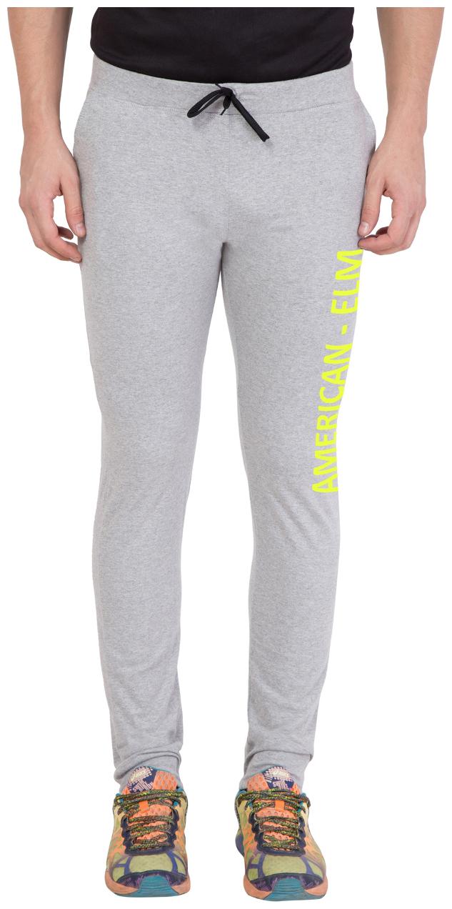 

American-Elm Men s Grey Cotton Slim fir Trackpant