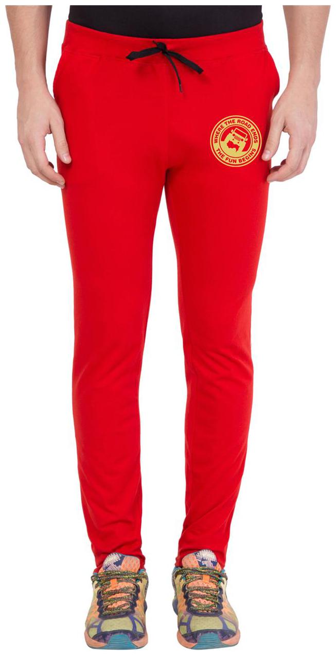 

American-Elm Men s Red Cotton Zeep Printed Jogger