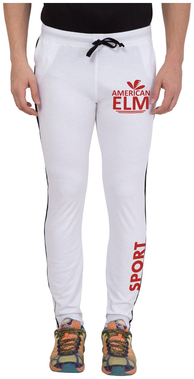 

American-Elm White Stylish Red Printed Lower for Men