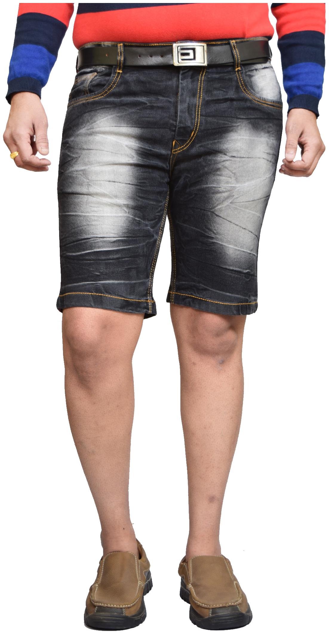 

American Noti Black Denim Shorts for Men Cotton Denim Shorts for Men Denim Bermuda for Mens