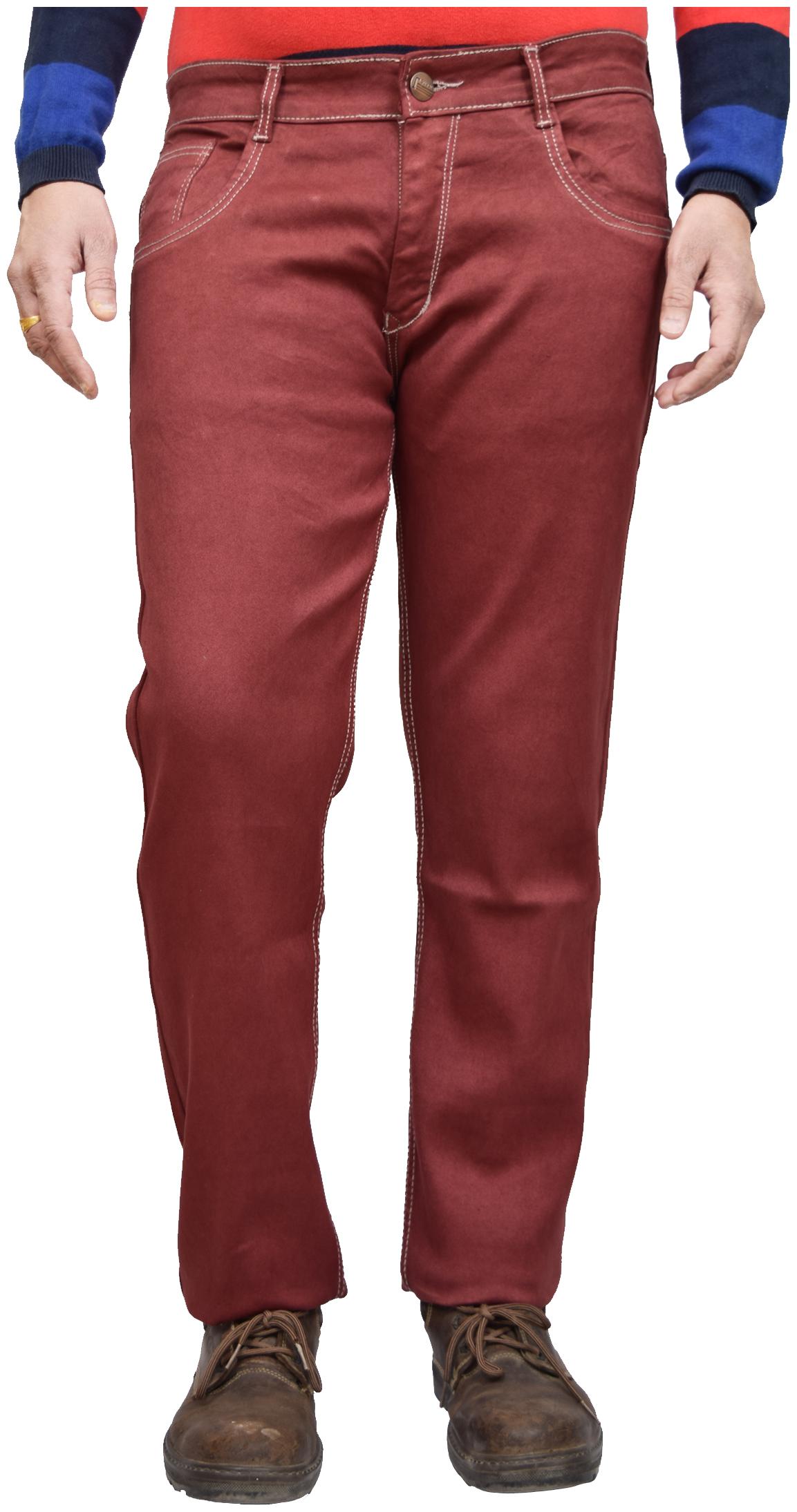 

American Noti Men Maroon Slim Fit Jeans