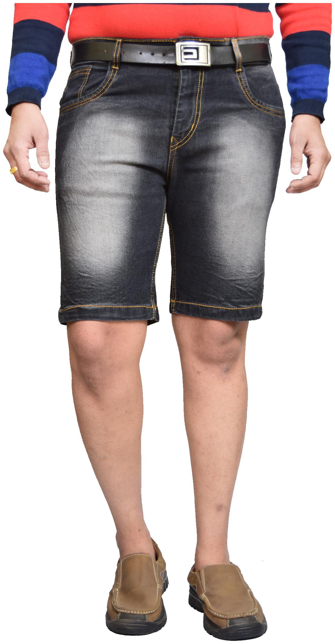 

American Noti Black Denim Shorts for Men Cotton Denim Shorts for Men Denim Bermuda for Mens
