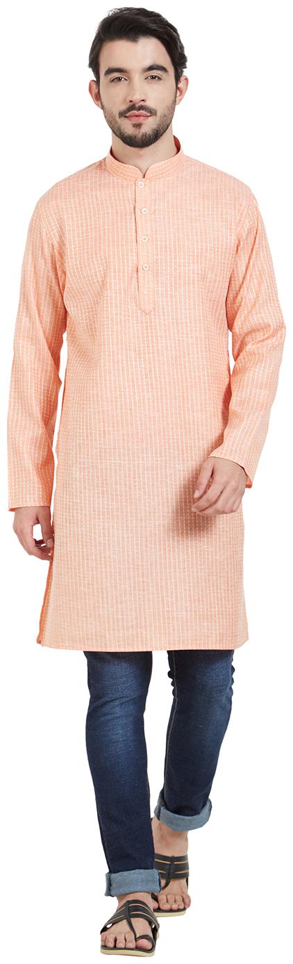

Amora Men Orange Regular Fit Kurta