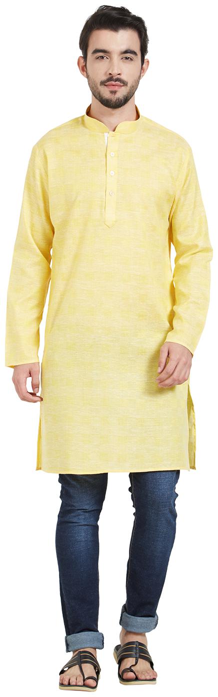 

Amora Men Yellow Regular Fit Kurta