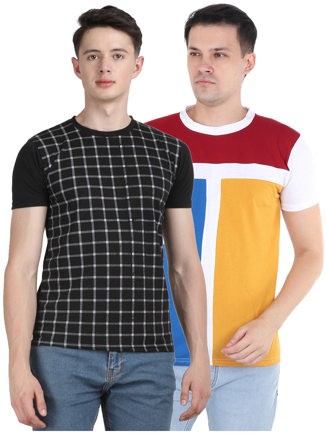 

Ample Men Multi Regular fit Cotton Round neck T-Shirt - Pack Of 2