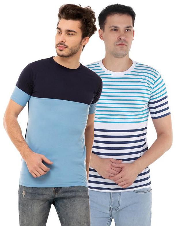 

Ample Men Multi Regular fit Cotton Blend Round neck T-Shirt - Pack Of 2