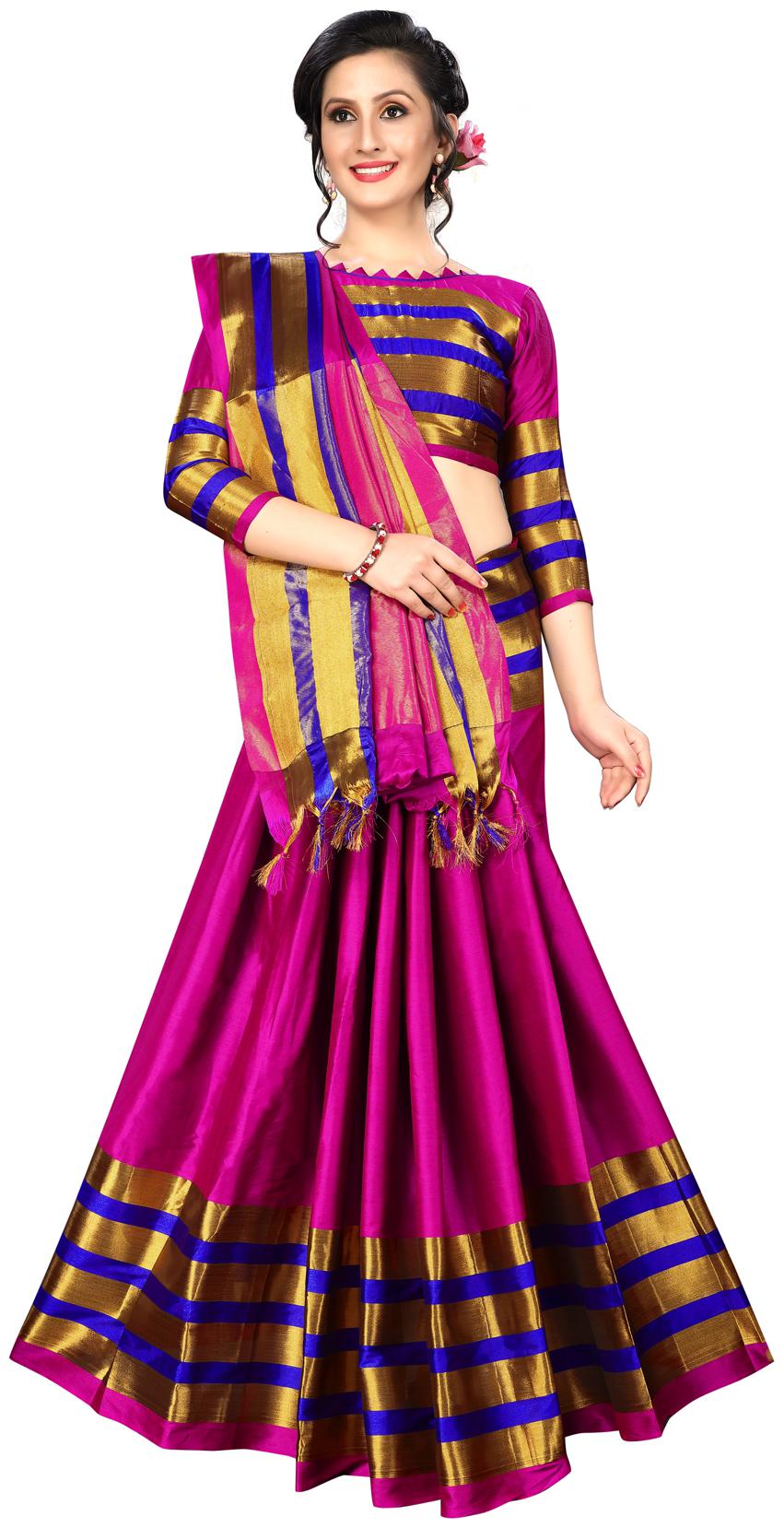 

Amrutam Fab Banarasi Silk Saree Pink