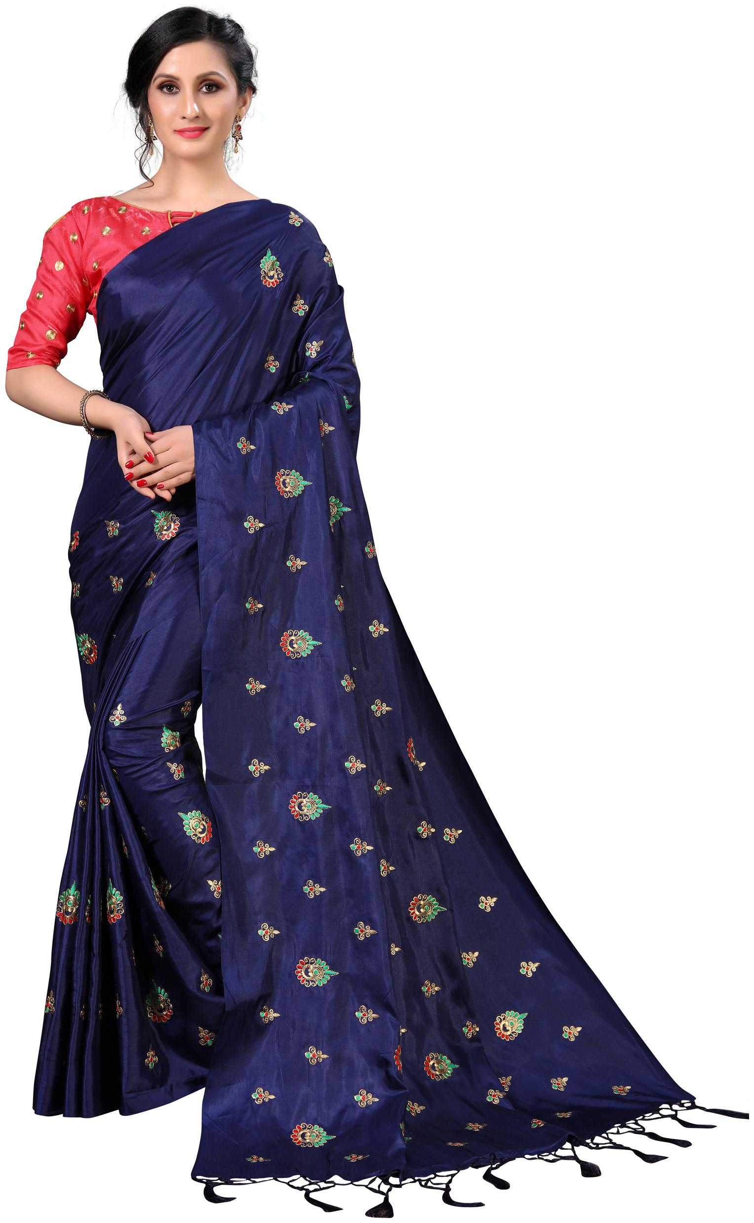 

Amrutam Fab Silk Universal Saree Blue