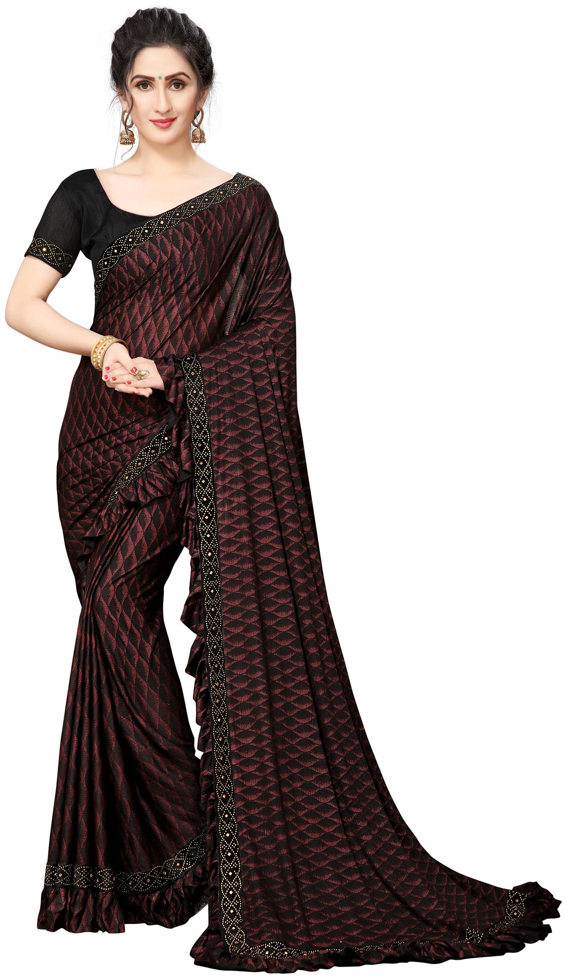 

Amrutam Fab Women Lycra Saree Maroon