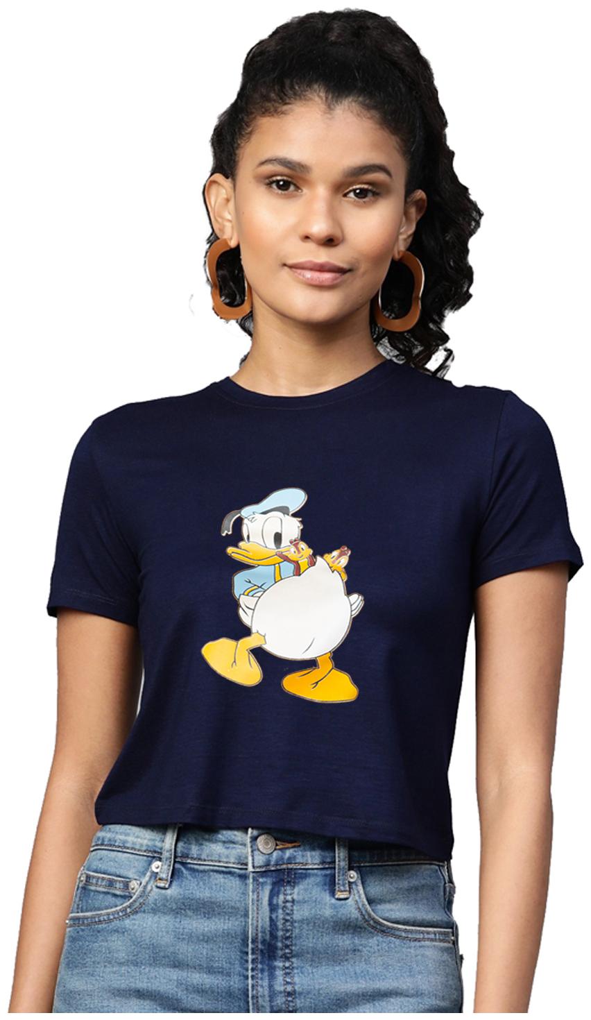 

Amulyam Fashion Women Blue Regular fit Round neck Cotton T shirt