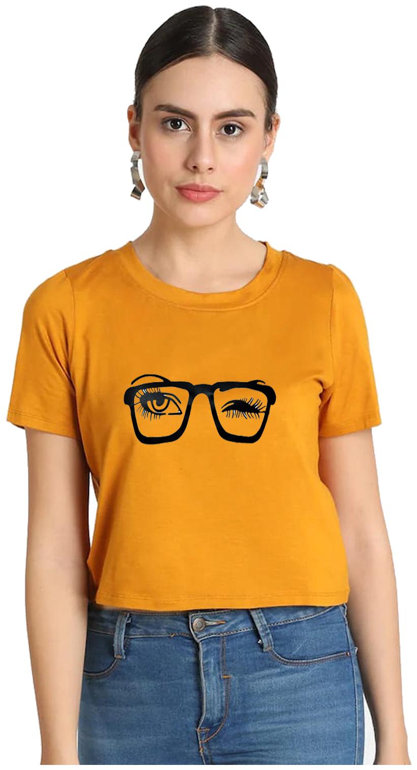 

Amulyam Fashion Women Yellow Regular fit Round neck Cotton T shirt