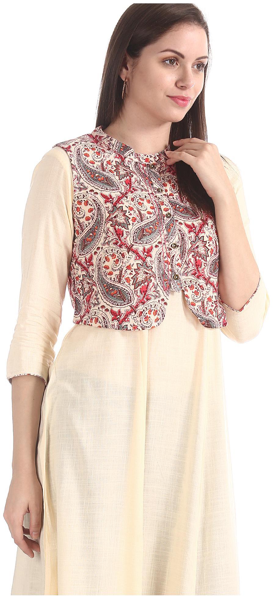 

Anahi Women Beige Solid Straight Kurta
