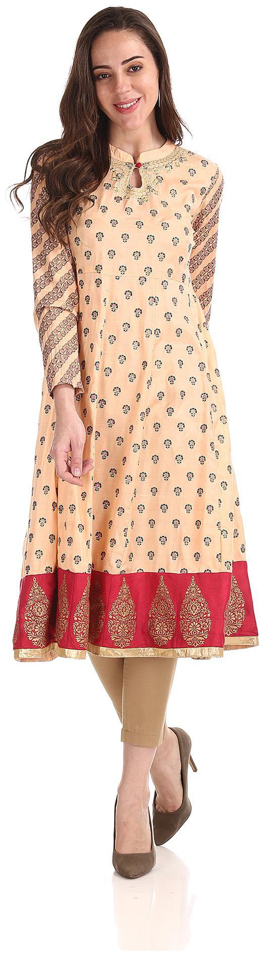 

Anahi Women Orange Printed Anarkali Kurta