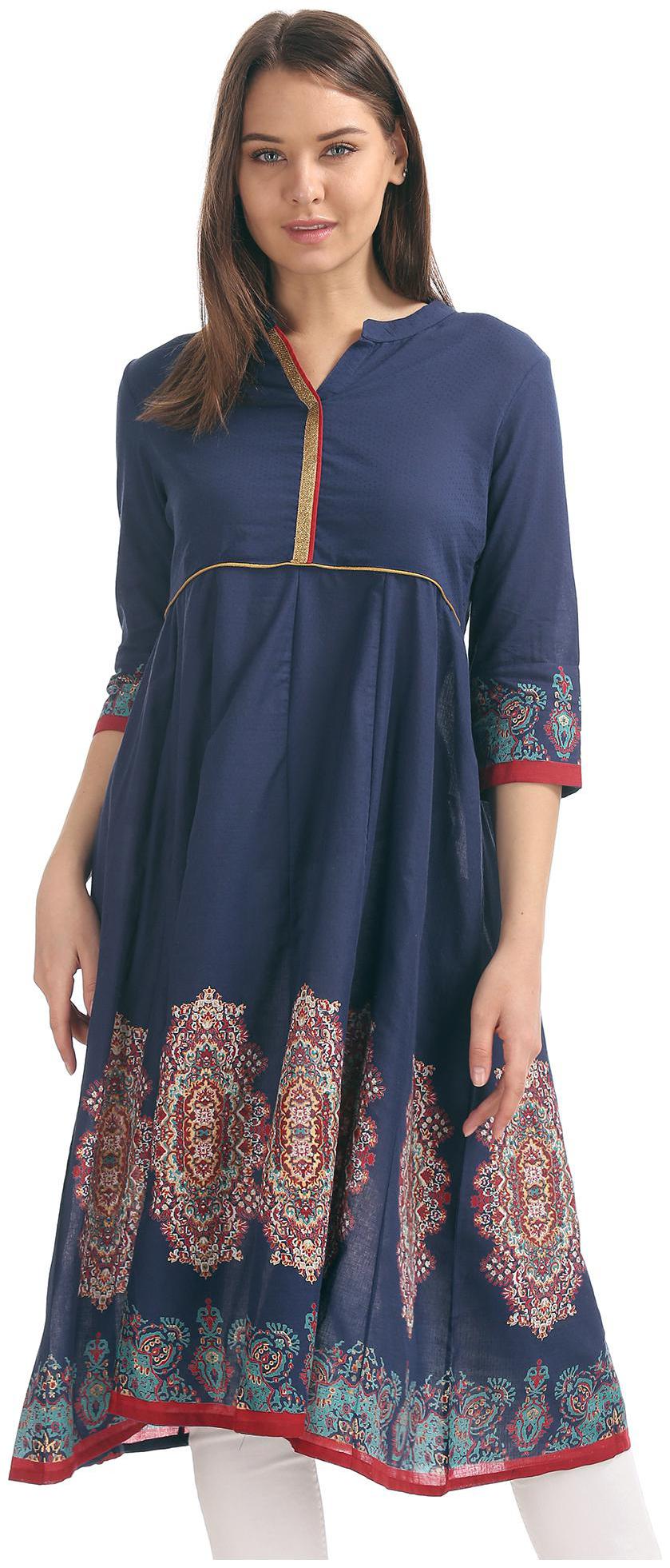 

Anahi Women Blue Printed Anarkali Kurta