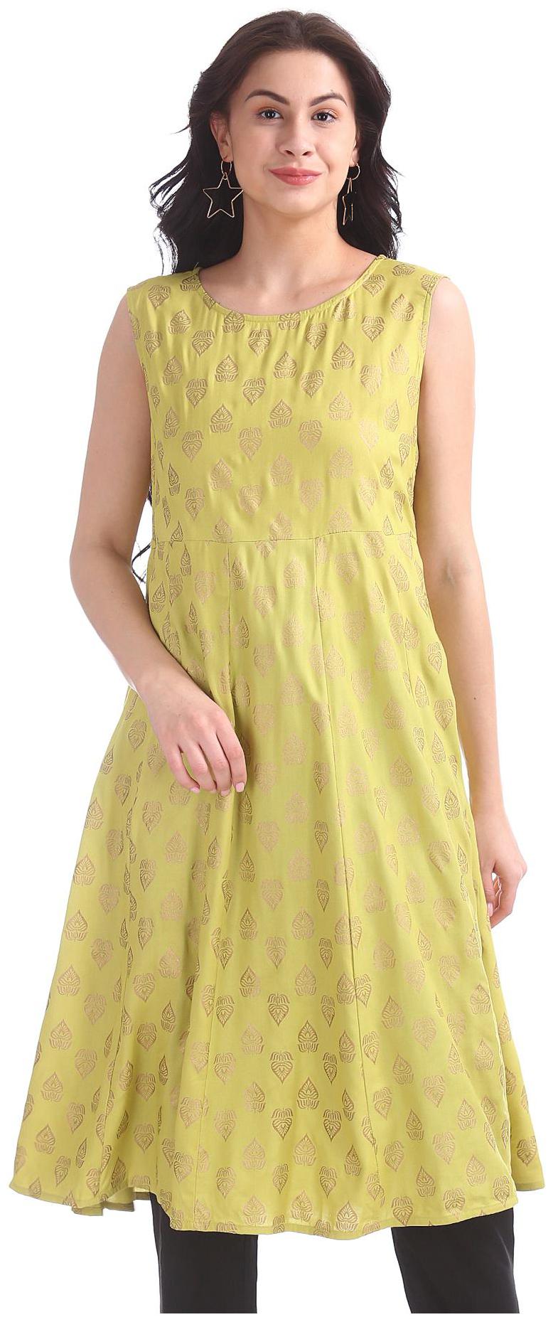 

Anahi Women Green Printed Anarkali Kurta