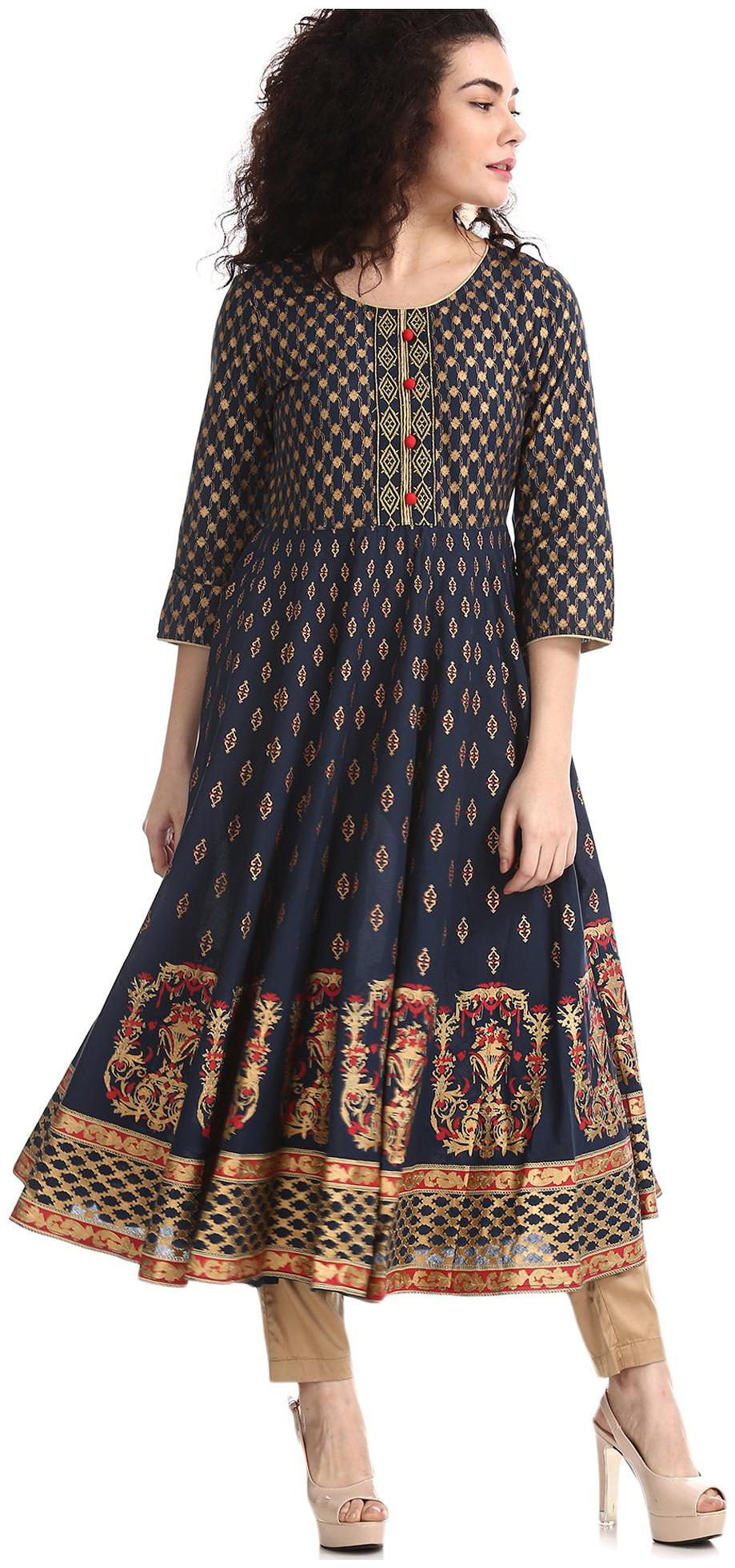 

Anahi Women Blue Printed Anarkali Kurta