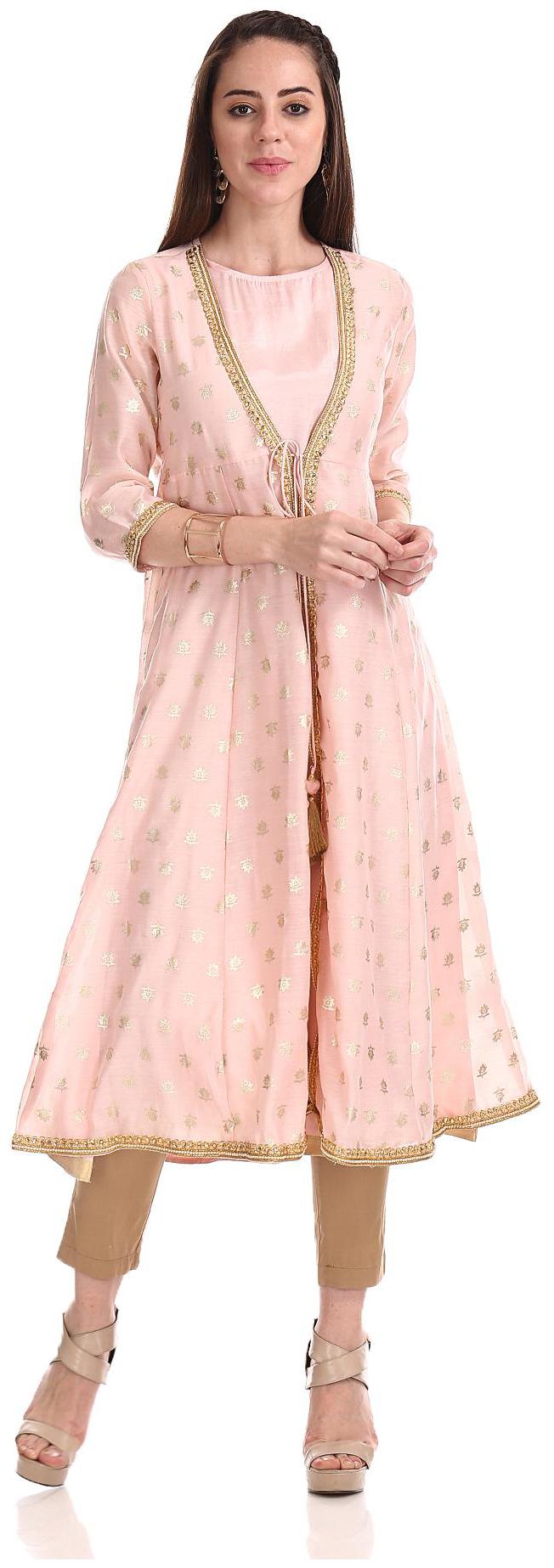 

Anahi Women Pink Printed Straight Kurta