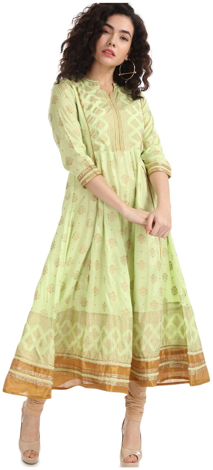 

Anahi Women Green Printed Straight Kurta