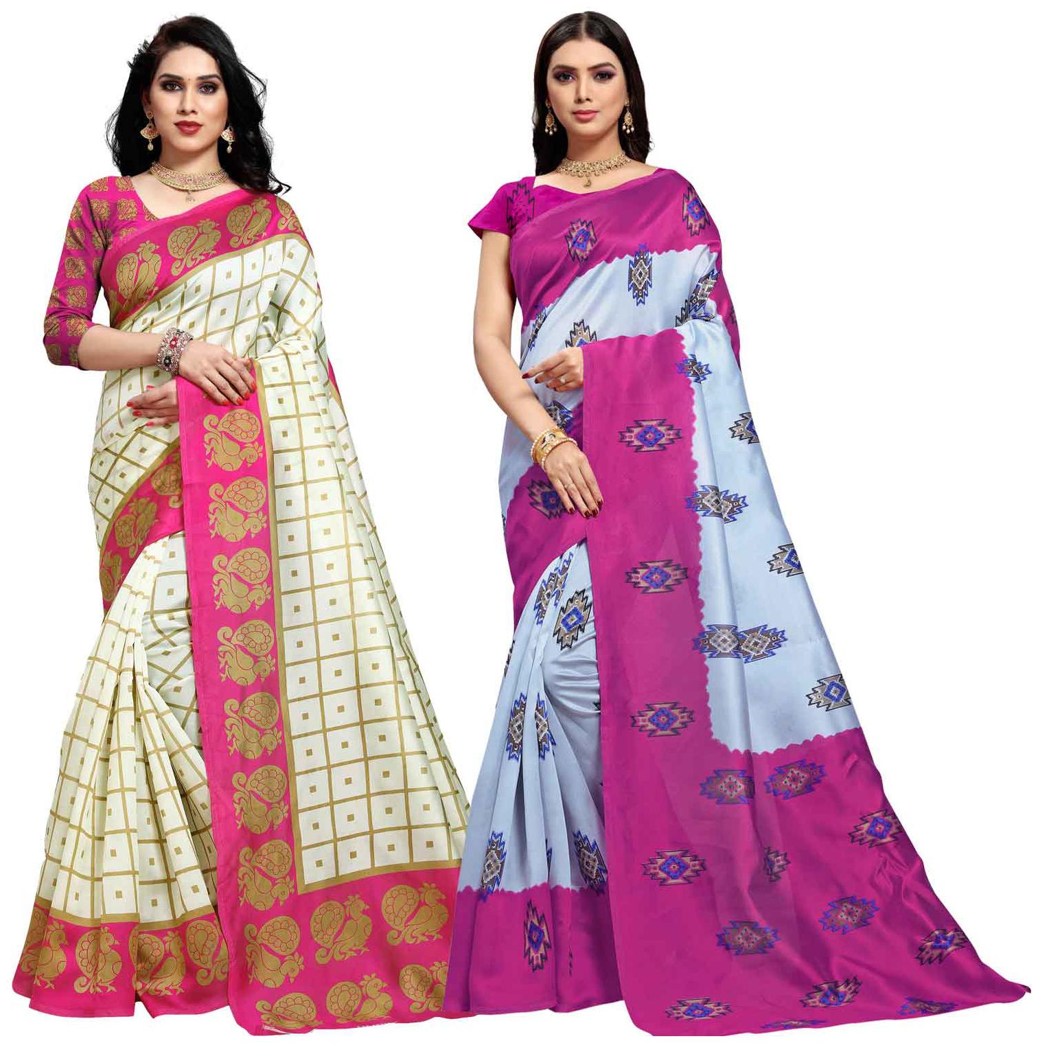 

Anand Sarees Silk Printed Multi Color Regular Saree