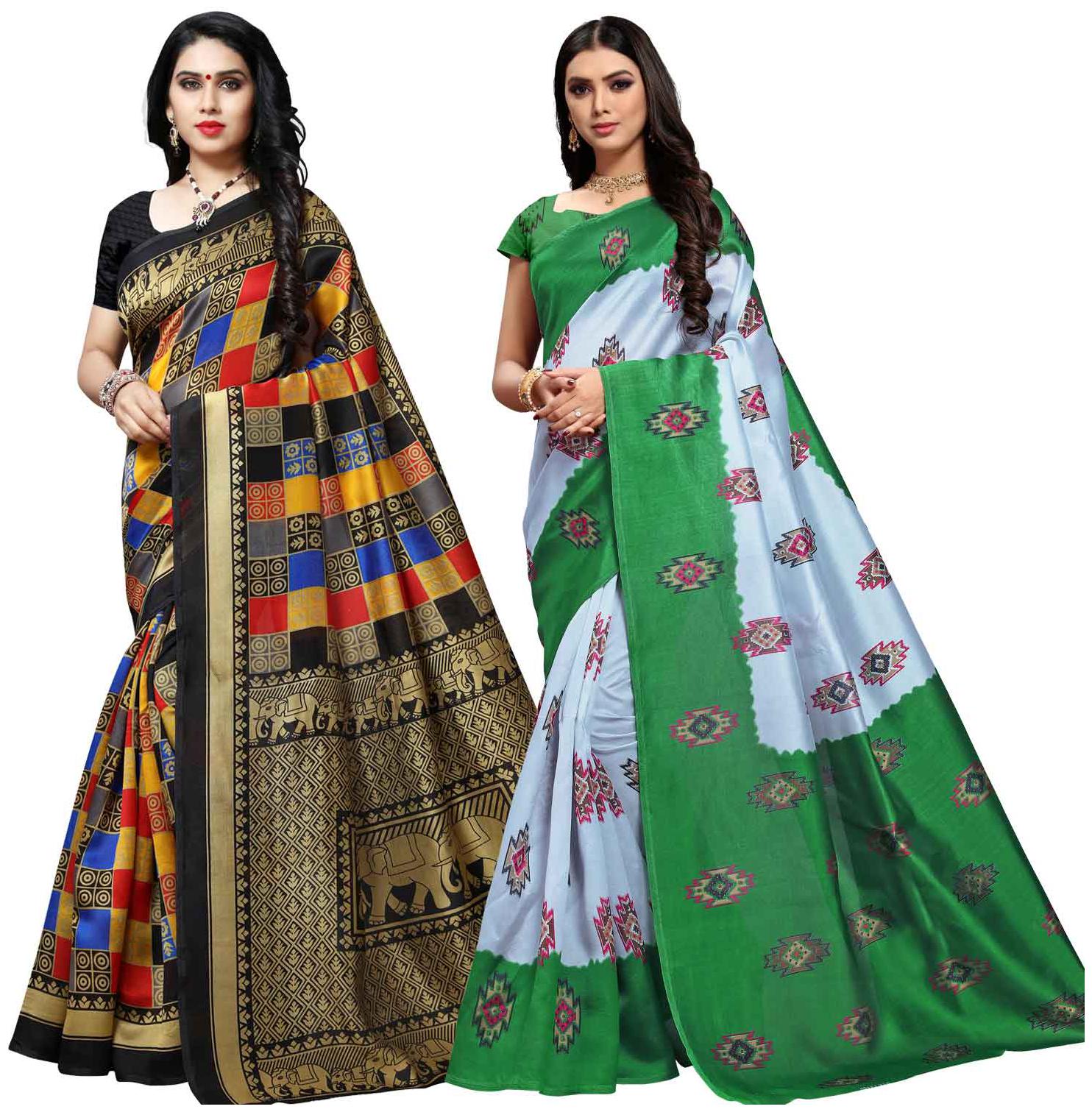 

Anand Sarees Silk Printed Multi Color Regular Saree