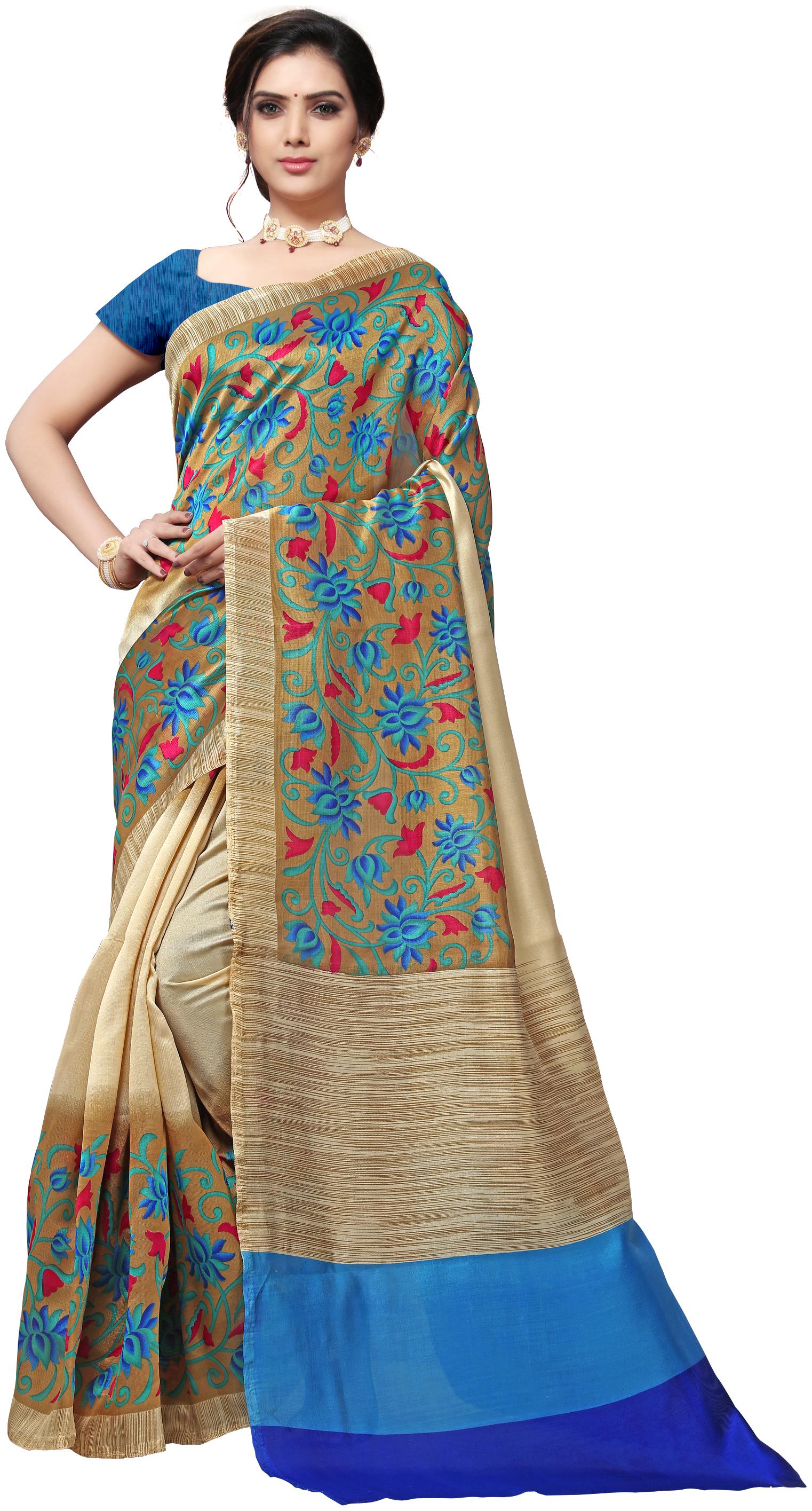 

Anand Sarees Women S Multicolor Bhagalpuri Silk Sarees
