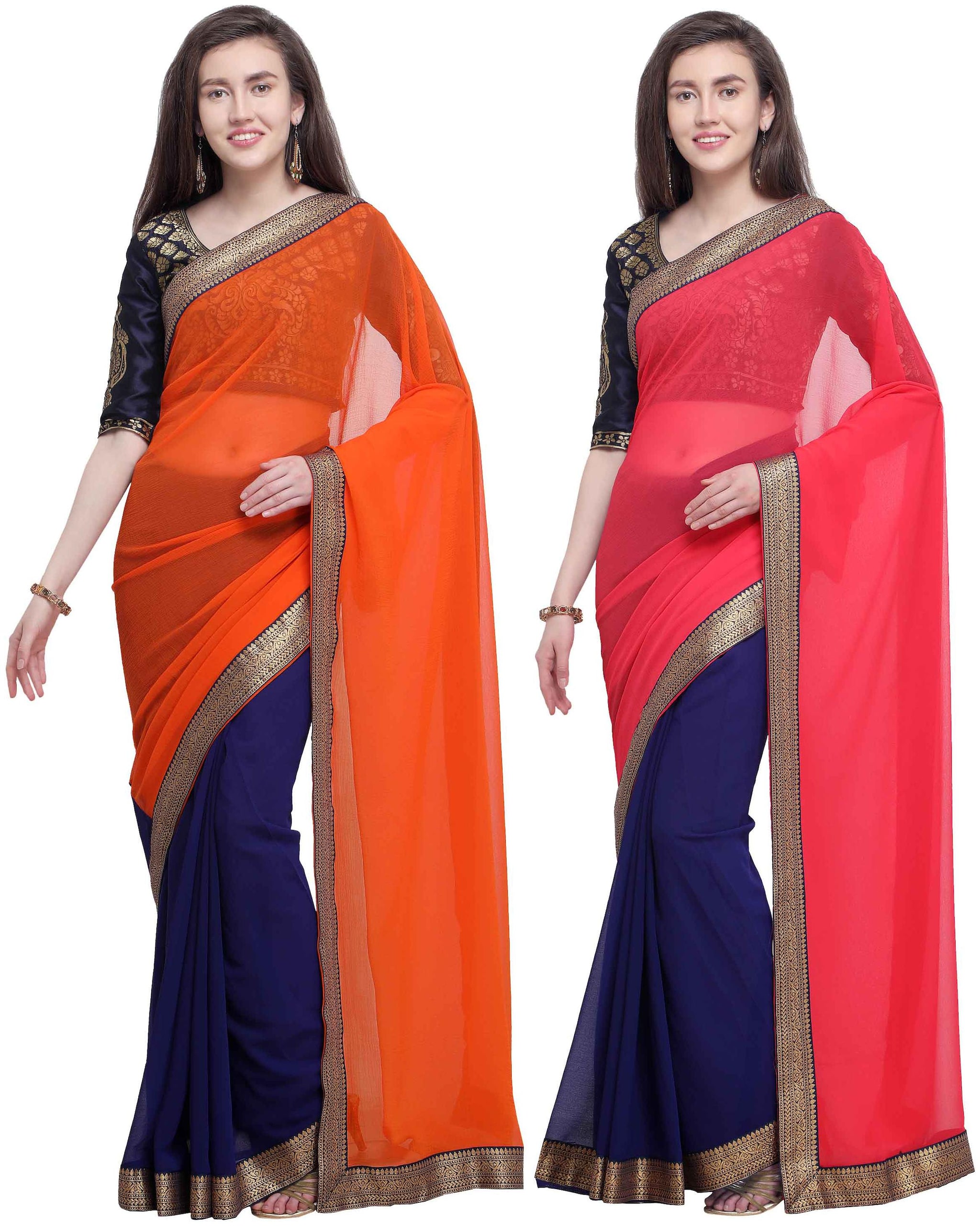 

Anand Sarees Women Chiffon sarees Multicolor