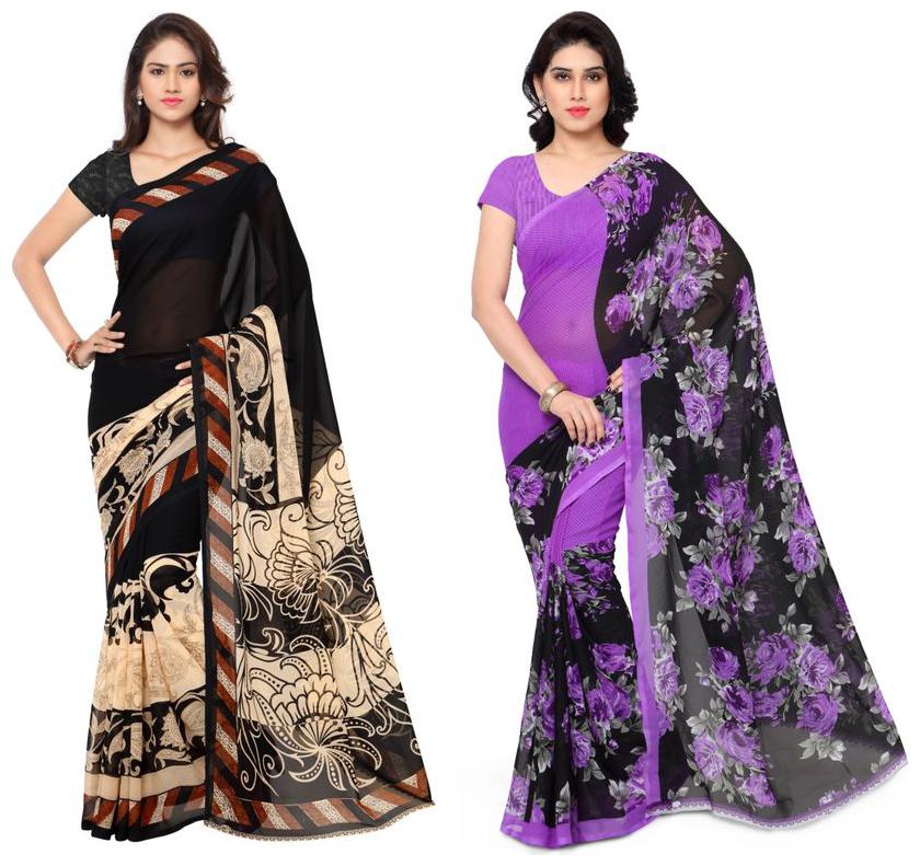 

Anand Sarees Faux Georgette Multi Color Printed Pack Of 2 Saree With Blouse Piece ( 1134 1 1152 4 )