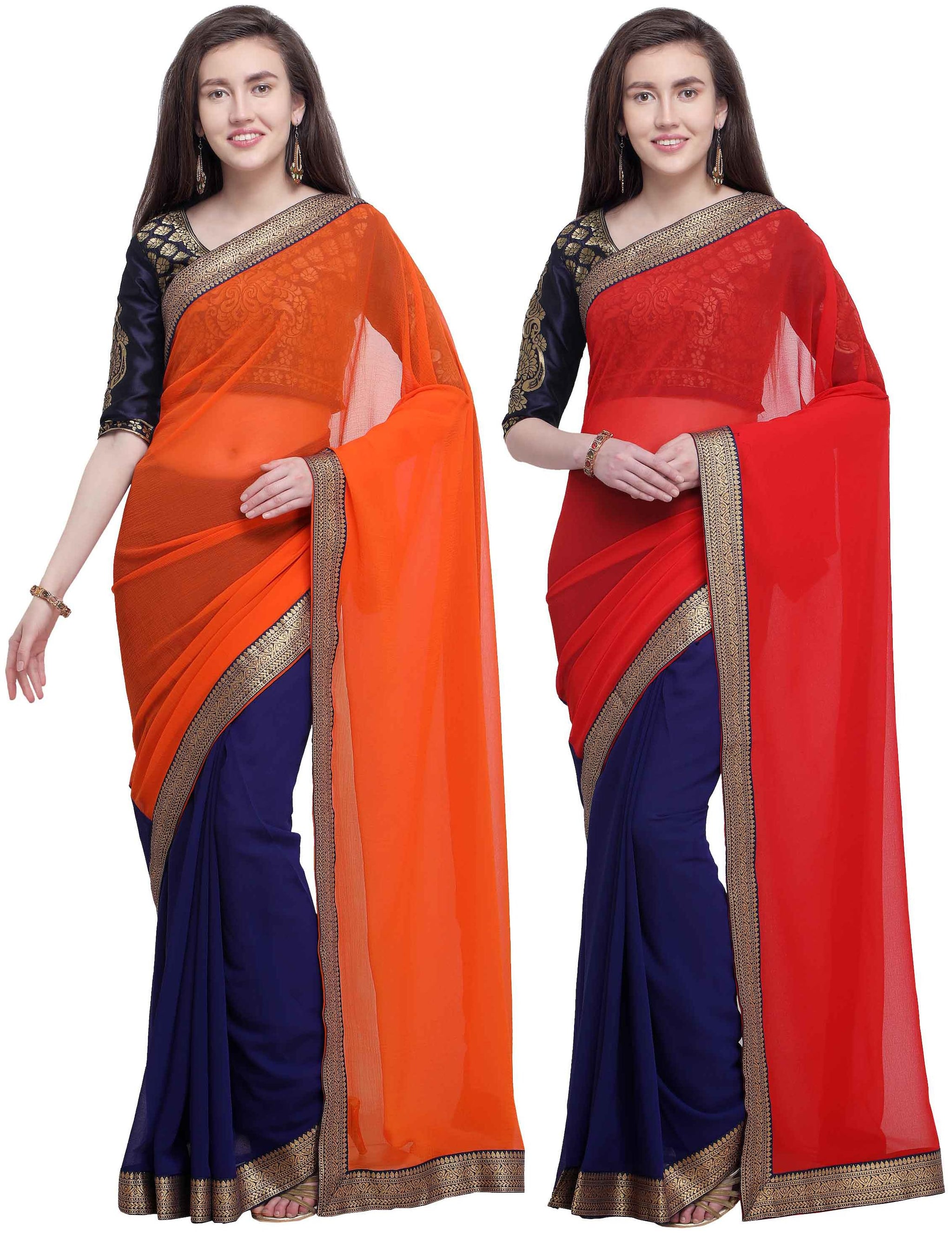 

Anand Sarees Women Chiffon sarees Multicolor