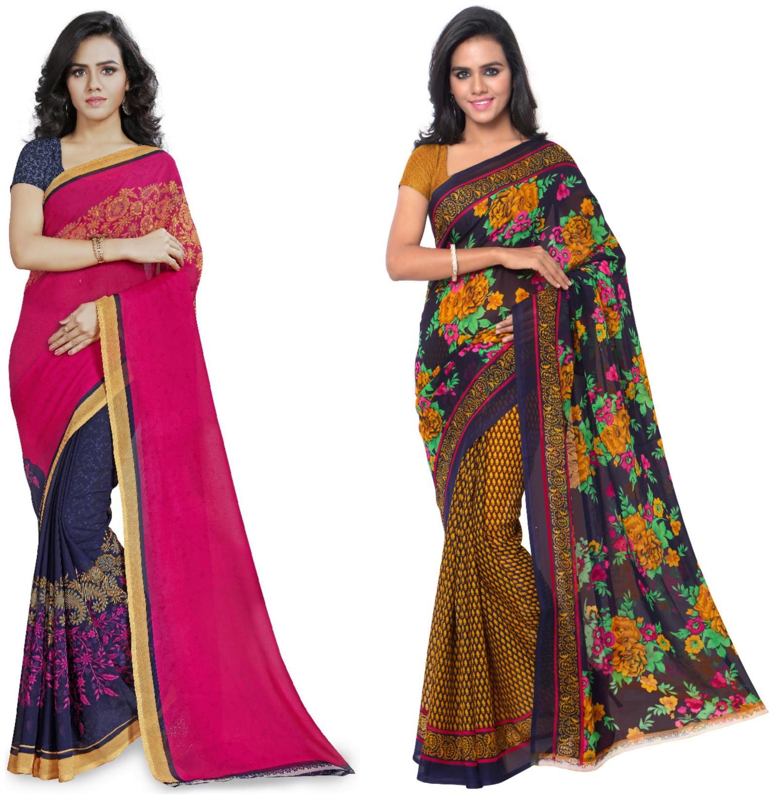 

Anand Sarees Faux Georgette Printed Multi Color Regular Saree