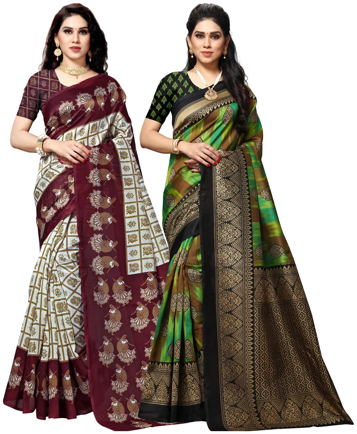 

Anand Sarees Silk Printed Multi Color Regular Saree