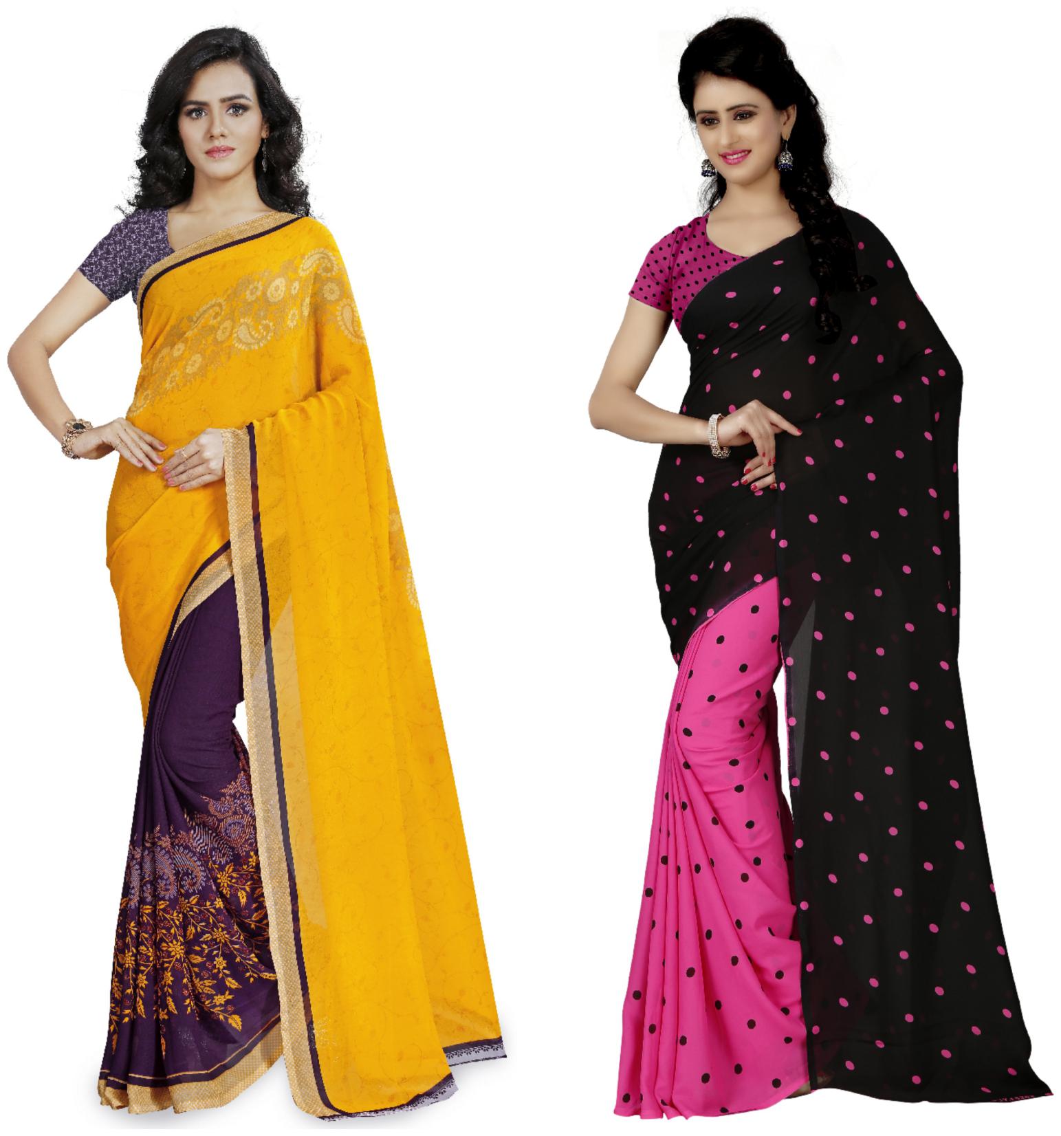 

Anand Sarees Faux Georgette Printed Multi Color Regular Saree