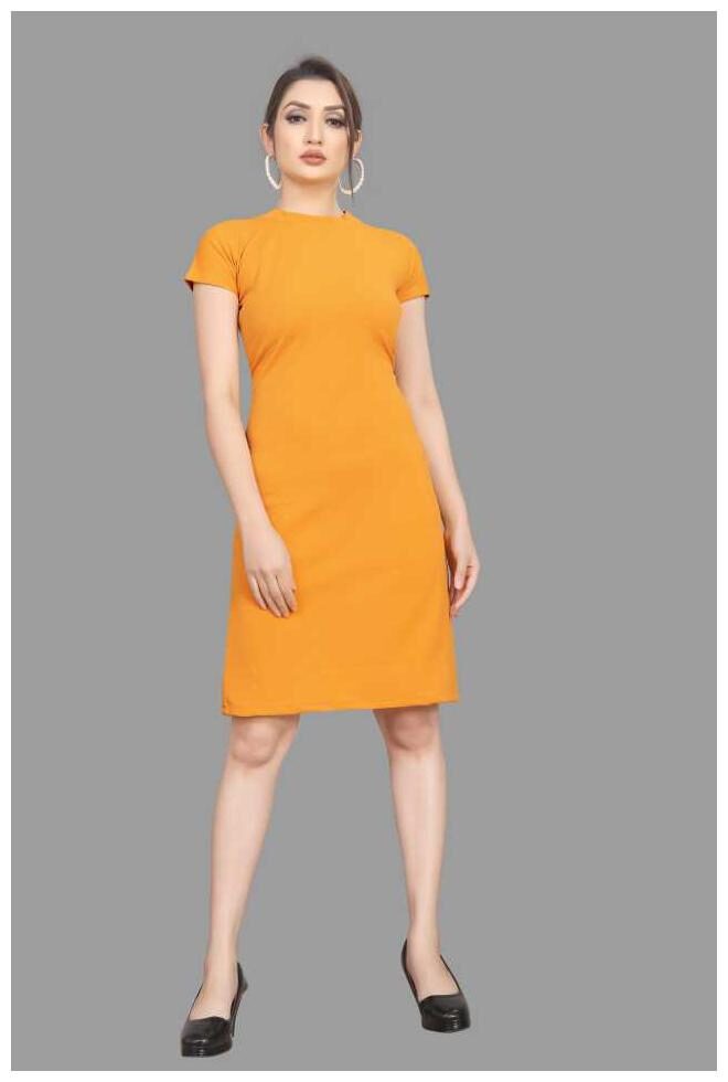 

Angel Queen Yellow Solid Bodycon dress