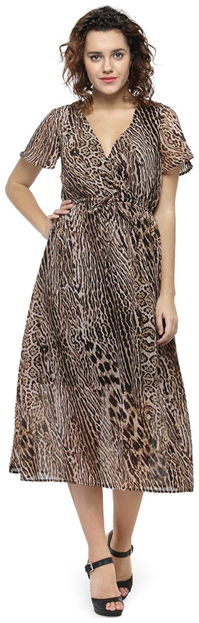 

Oxolloxo Brown Solid A-line dress