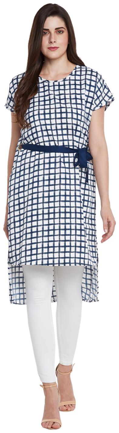 

Annabelle By Pantaloons Women Checked Regular top - White