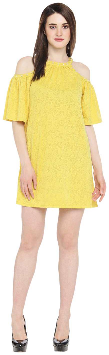 

Annabelle By Pantaloons Yellow Printed A-line dress