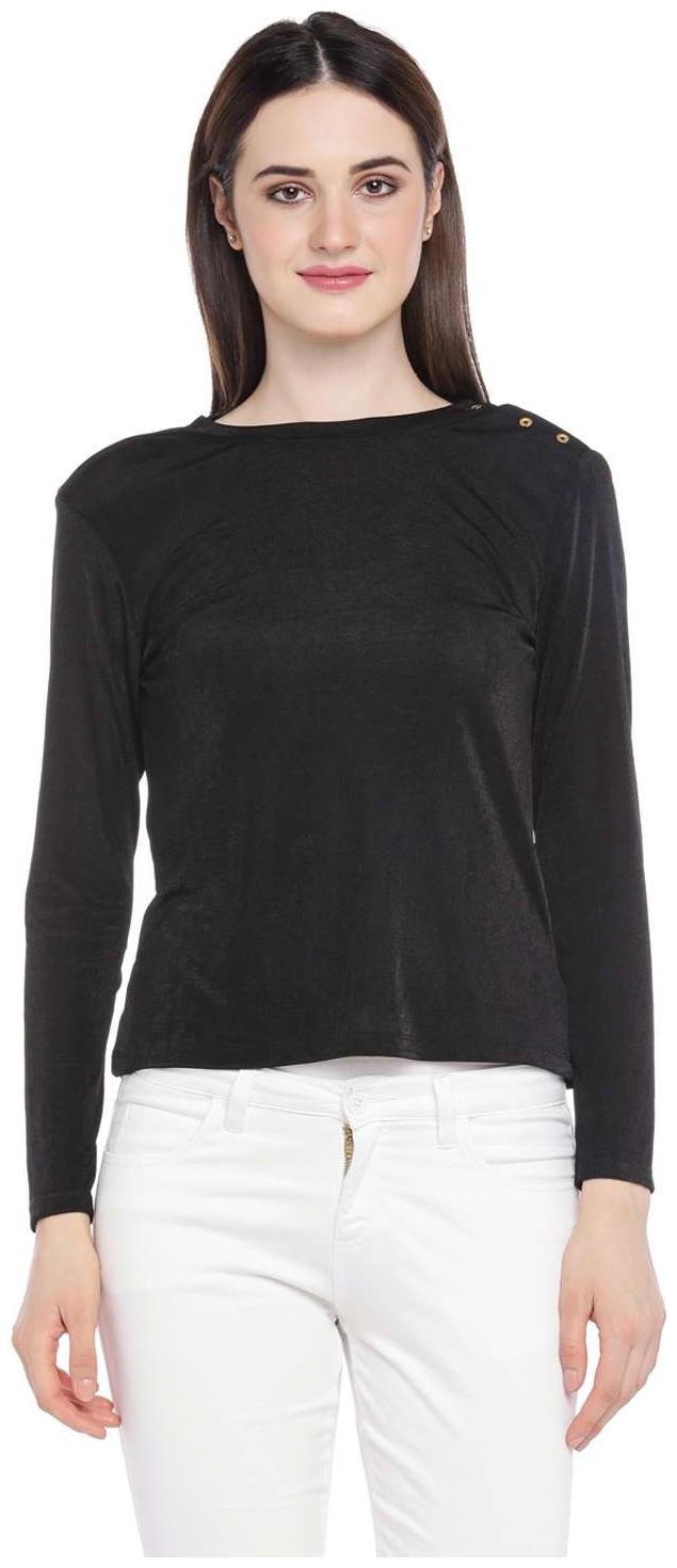 

Annabelle By Pantaloons Women Solid Regular top - Black
