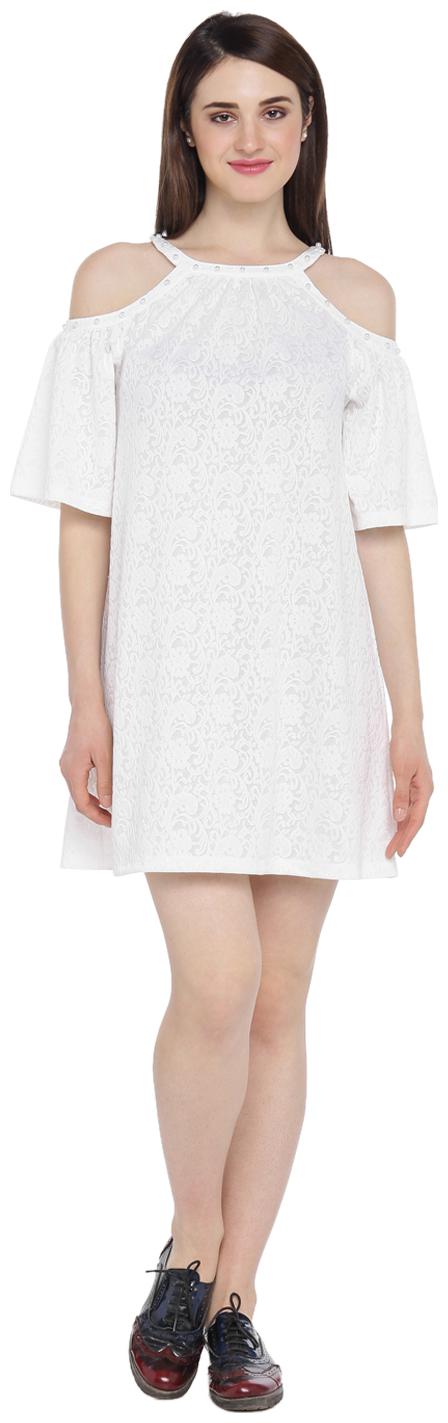 

Annabelle By Pantaloons White Printed A-line dress