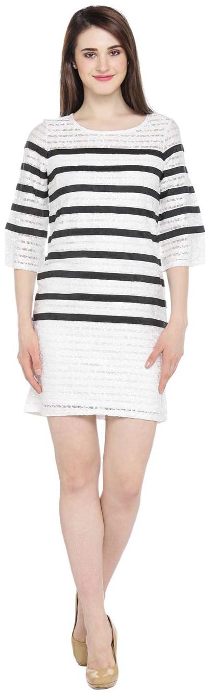

Annabelle By Pantaloons White Striped A-line dress